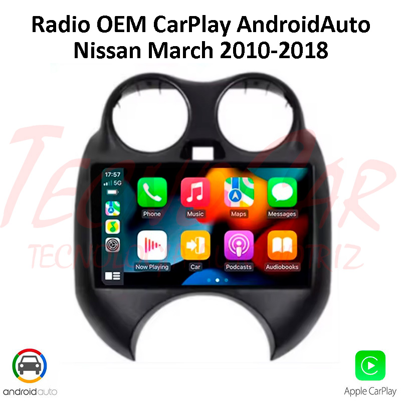 RADIO NISSAN MARCH 2010-18 CARPLAY / ANDROID AUTO / 9.1"